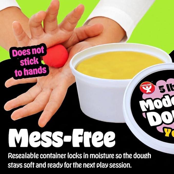 Hygloss Play Modeling Dough for Kids – Safe & Non-Toxic Sensory Dough for Arts and Crafts – 5 lb Tub – Play Clay for Toddler Activities, Preschool Classroom Must-Haves – Blue Color, Scented