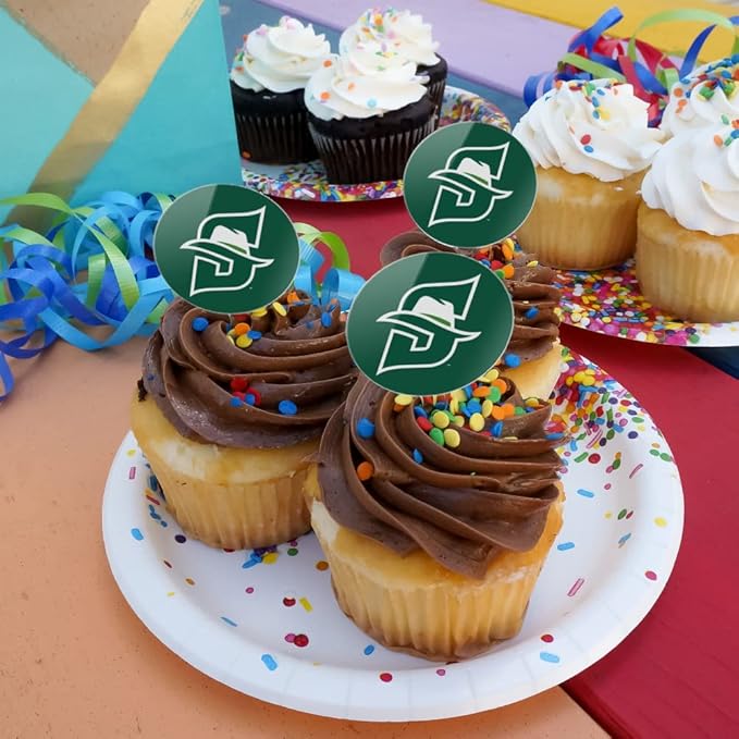 Stetson University Primary Logo Cupcake Picks Toppers Decoration Set of 6