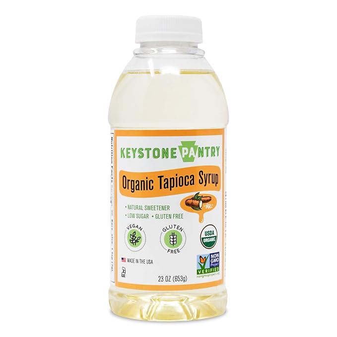 Keystone Pantry Organic Tapioca Syrup – 23 OZ Bottle – Vegan, Gluten Free – HFC, Corn Syrup Substitute – Used for Baking, Alternative Sweetener – Make Homemade Fudge, Ice Cream & More – 1 BOTTLE