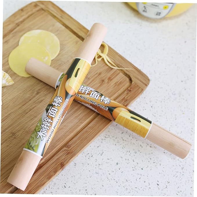 10pcs Rolling Pin Wooden Dough Roller French Cookies from France Wood Biscuits Dough- Smooth Roller Wood Dough Roller Baking Tool Clay Tools Pie Crust Cake Dumpling