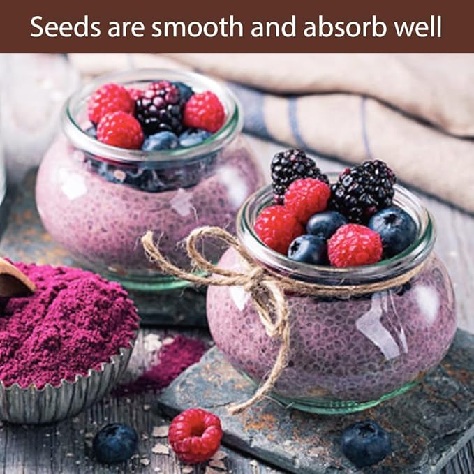 Roots Circle Non-GMO Chia Seeds | 2.2 Pound (Pack of 1) Raw Superfood, Vegan, Kosher, Nut & Gluten Free, Keto & Paleo Friendly | Add Omega 3 & Protein to your Salad, Smoothie, Oatmeal, & Acai Bowl