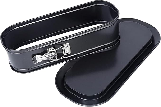 Square Springform Cake Baking Pans: Non-stick Cheesecake/Tiramisu Pan with Removable Bottom, Quick Release Latch Bakeware Leakproof Bread Loaf Pan, 12.4" x 4.92" x 3.35"