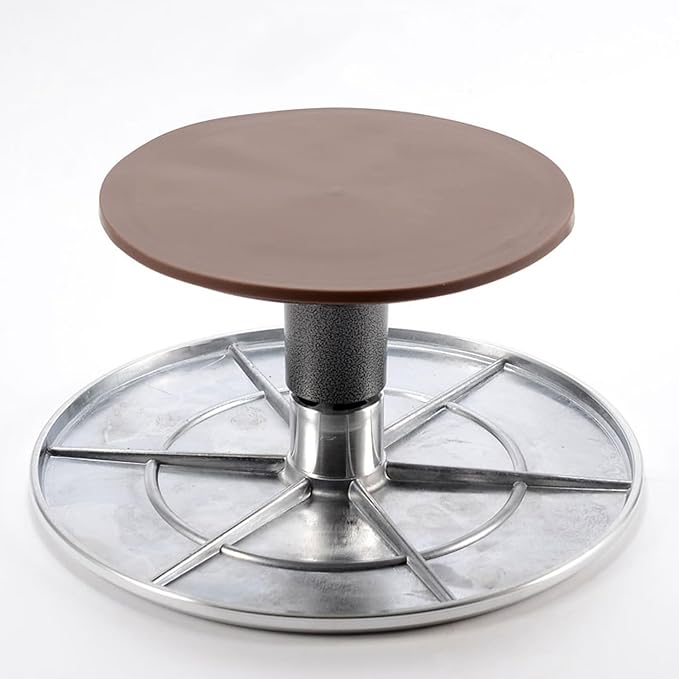 Rotating Cake Turntable, 14" Aluminum Revolving Cake Stand, Cake Spinner Display Tray Plate Tools Accessories for Baking Cupcakes, Pastries and Cake Decorations