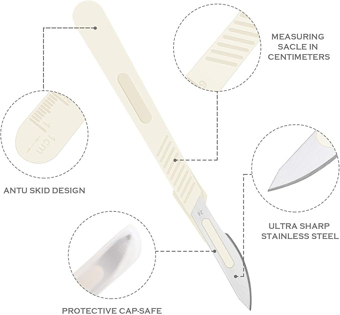 Mudder Bread Lame Scoring Tool Knife Bread Dough Sourdough Tool with 10 Pcs Replaceable Blades Wooden Handle Lame Slashing and 2 Pcs Scoring Knife with Protective Cover for Baking