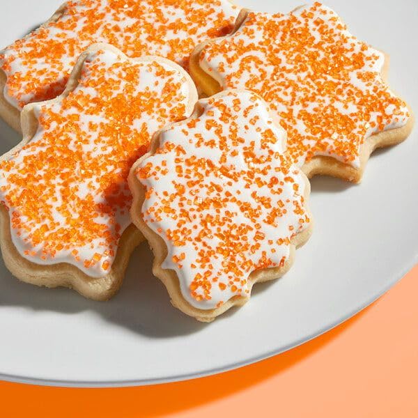 Orange Sanding Sugar Sprinkles, 5.3 oz Edible Sparkling Sugar Crystals for Baking Topping, Cupcakes, Cookies, Ice Cream & Cake Decorating, Wedding Party Halloween Thanksgiving Supplies