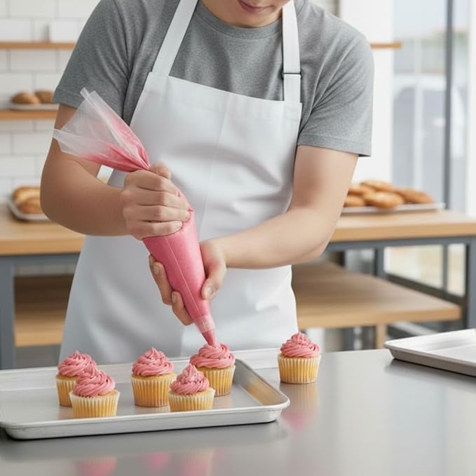 Soro Essentials- 21" Disposable Pastry Bag Pack of 100- Anti Burst Thickened Disposable Icing Piping Pastry Bags Non-Slip Decorating Bags Ideal for Cakes and Cookies Decoration for Home Restaurant