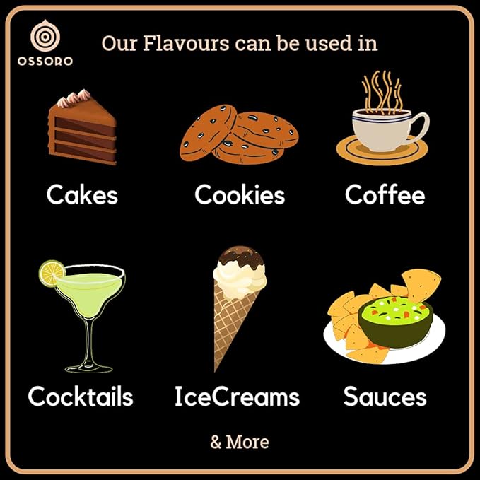 Ossoro Essence Karachi Biscuit Food Flavour with No Sugar Added, Non-GMO, Gluten-Free Flavors Perfect for Cakes, Snacks, Ice creams, Candies, Baking