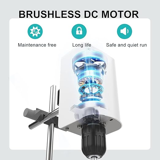 JOANLAB Digital Overhead Stirrer Mixer Electric Laboratory Industrial Liquid Mixer Stirring 30,000mPa.s,20L,100-2000RPM Adjustable