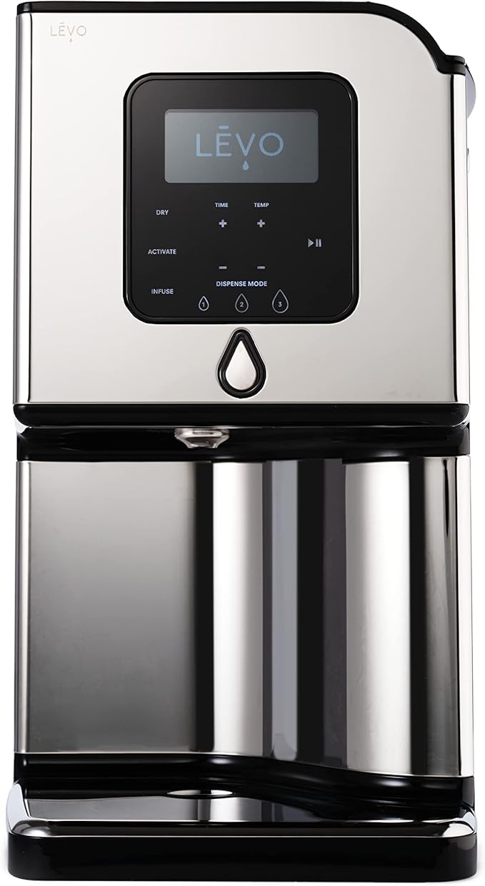 LEVO Lux - Premium Herbal Oil Infusion Machine - Botanical Extractor - Herb Dryer, Decarboxylator, & Oil Infuser - Gourmet Edible Infusion Maker - For Infused Gummies, Brownies & More - Silver