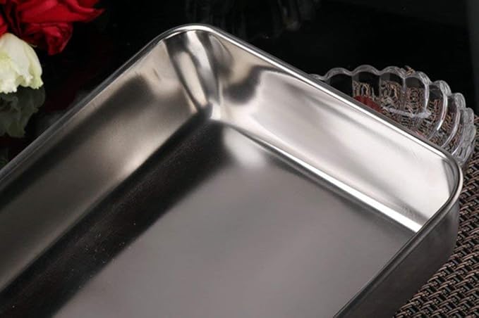 Sheet Pan,Cookie Sheet,Heavy Duty Stainless Steel Baking Pans,Toaster Oven Pan,Jelly Roll Pan,Barbeque Grill Pan,Deep Edge,Superior Mirror Finish, Dishwasher Safe (16.2x12.6x2.4 in)