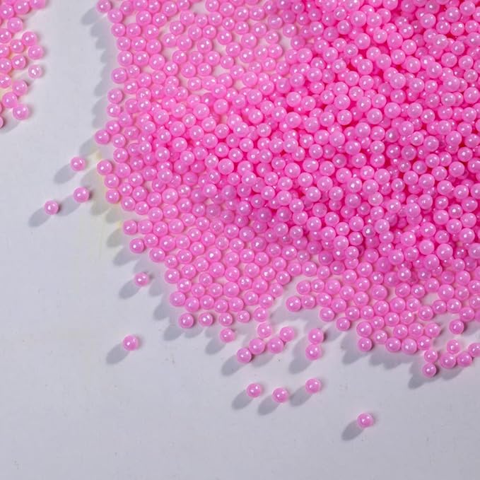 Pink Sprinkles 130g/4.6oz Edible Pearl sprinkles for Cake Decorations,Christmas Cake Dessert Sprinkles,Cookie sprinkles,Sugar Pearls, Edible Candy Pearls for Cake Cupcake Decorationg 2mm (Pink)
