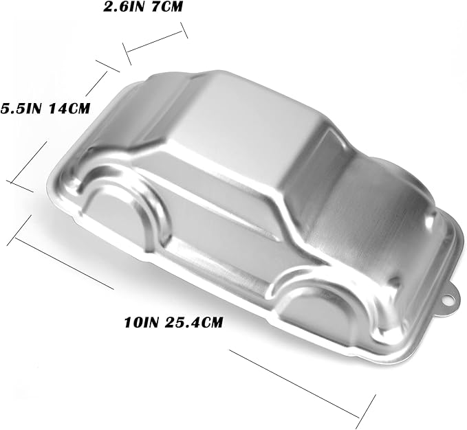 Car Cake Pan, Aluminum Mould for 3D Car Shape Baking Pan DIY Birthday Tin Cake Mould