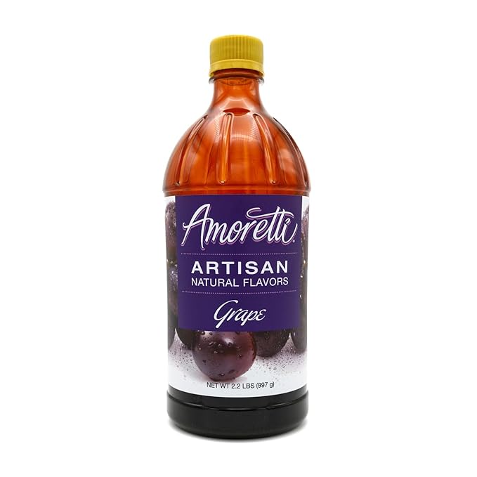 Amoretti - Natural Grape Artisan Flavor Paste, 10 lbs, Perfect For Ice Cream, Beverages, Cakes, and more, Preservative Free, Vegan, Gluten Free, No Artificial Sweeteners, Highly Concentrated
