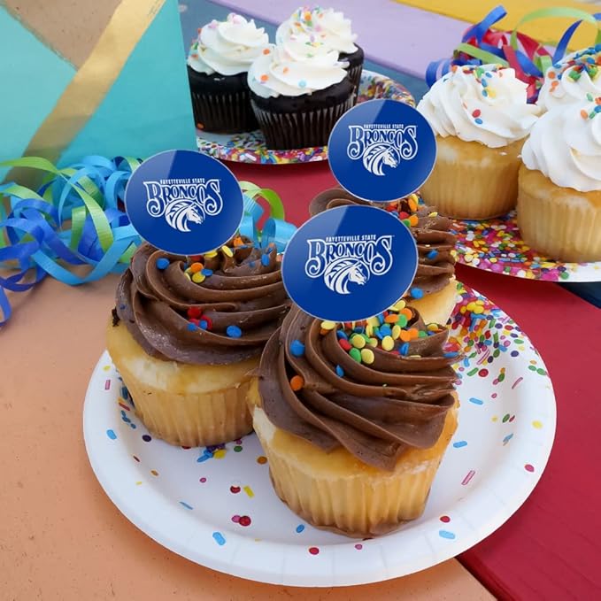 Fayetteville State Primary Logo Cupcake Picks Toppers Decoration Set of 6