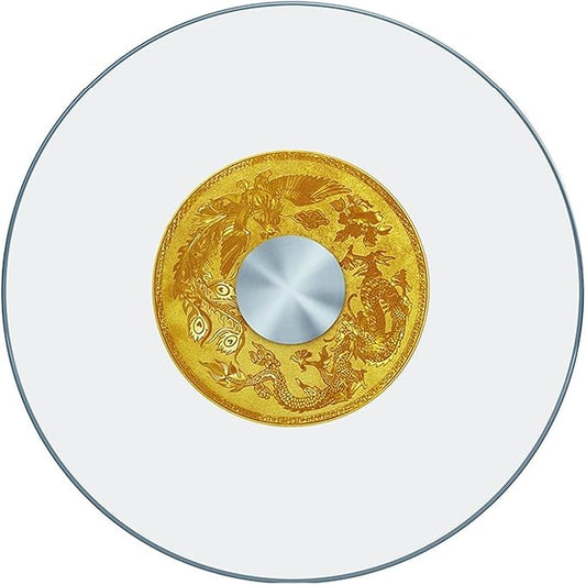 Commercial Glass Rotating Serving Tray for Dining Table, Lazy Susan for Cake Table top, Restaurant Serving Lazy Susan Turntable, Rotating Centerpiece Tray, for Home, Party, Hotel