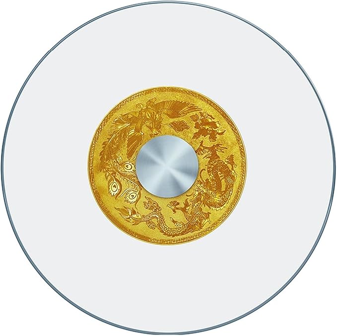 Commercial Glass Rotating Serving Tray for Dining Table, Lazy Susan for Cake Table top, Restaurant Serving Lazy Susan Turntable, Rotating Centerpiece Tray, for Home, Party, Hotel