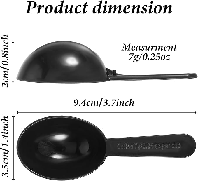 Plastic Coffee Measuring Spoons, 5 Pack Tablespoon Measuring Spoon 7g Short Handle Coffee Scoop for Tea, Protein, Spices, Milk Powders,Sugar, Cereal, Spices