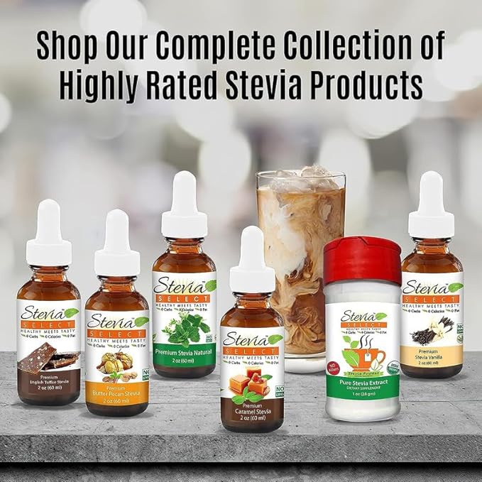 Stevia Select Hazelnut Stevia Extract Liquid - Zero Calorie Sweetener - All Natural Liquid Sugar Substitute - Pure Stevia Plant - Based Sugar Keto Sweetener 2 Oz (2 Pack)