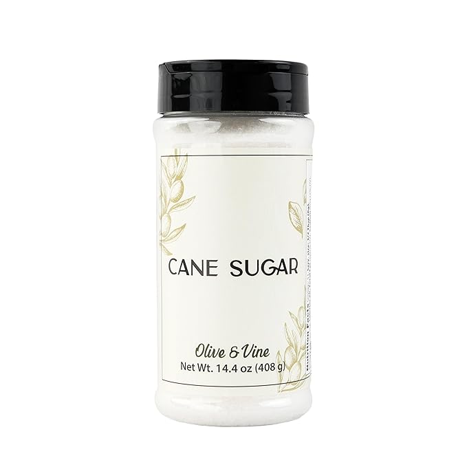 Olive & Vine Cane Sugar, Sweet Flavor, For Baking & Beverages, Rich Tradition, Authentic Taste, For Global Recipes (14.4 Ounce)