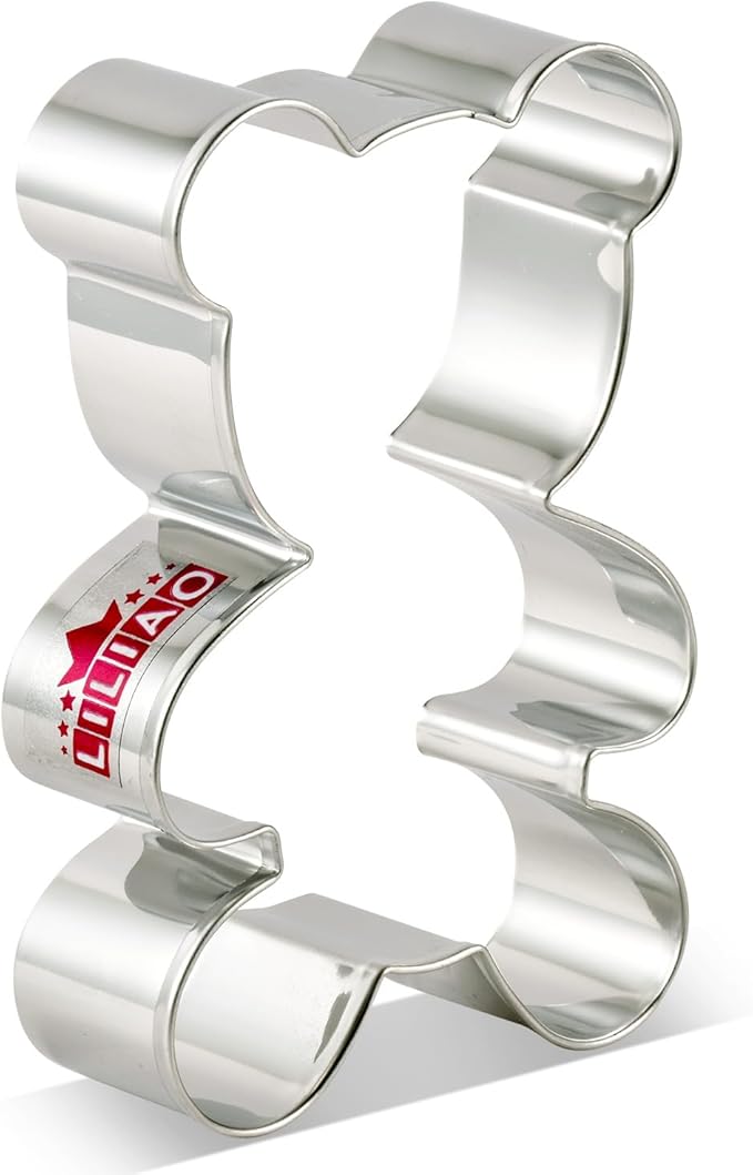 LILIAO Teddy Bear Cookie Cutter for Baby Shower - 1.65 x 2.36 inches - Stainless Steel