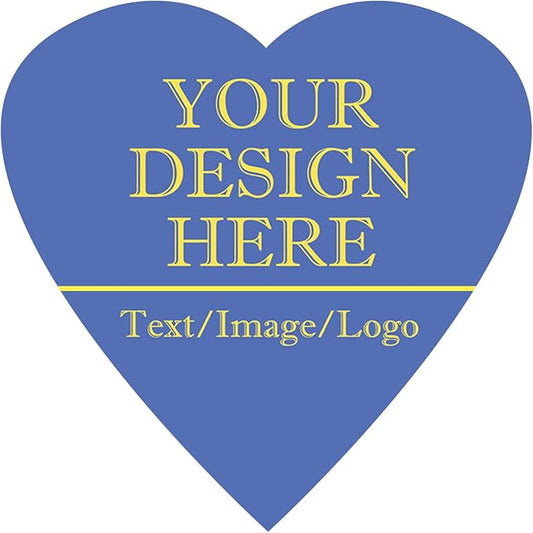 Custom Stickers 70-1000 Personalized Labels for Birthday Party Wedding, Customized Stickers for Business Logo(Heart)