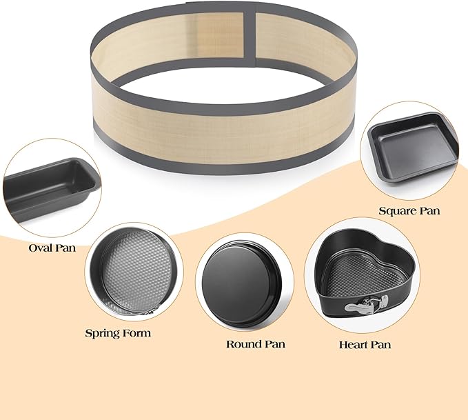 Non Sick Silicone Baking Mat for Springform Pan, Prevent cake from Sticking to Side, Easy Clean Silicone mat for Cheesecake Pan