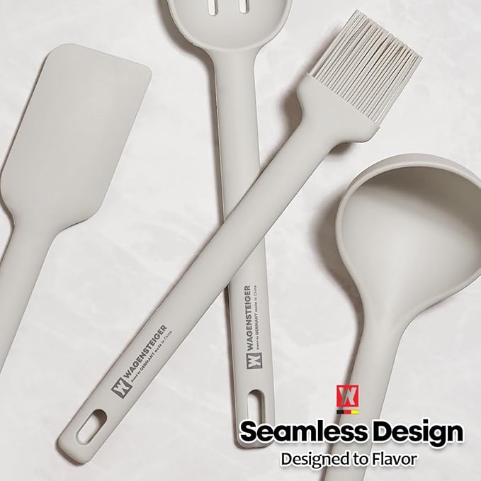Light Gray Cooking Brush: Heat Resistant Food Grade Silicone, Non-stick Cookware Safe, Silicone Pastry & basting Brush, Flexible Bristle Design (10.63inch x 1.97inch)