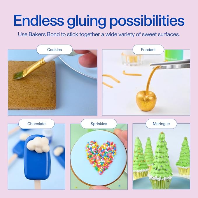 Colour Mill Edible Glue Cookie Decorating Supplies – 50 ML - Edible Adhesive for Baking, Decoration Bonding Gingerbread Frosting Decorating Supplies – Use with Fondant, Gum Paste, Chocolate, Marzipan