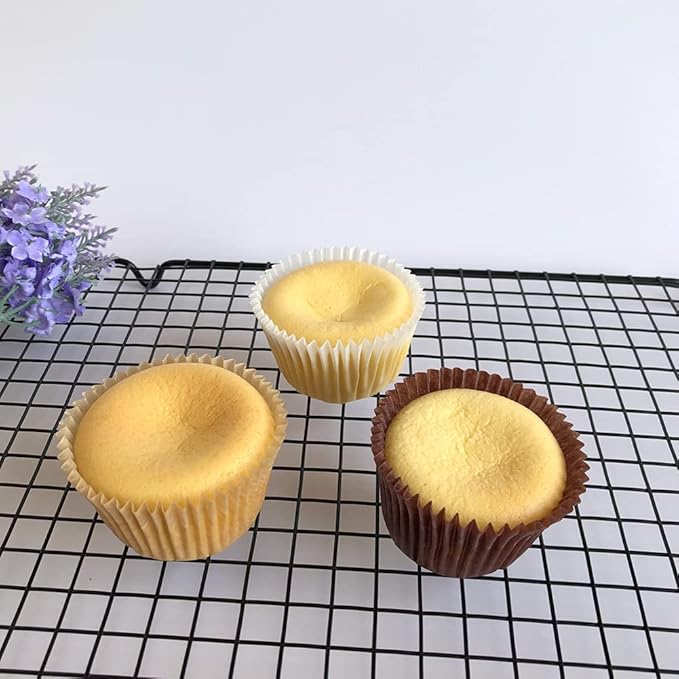 Natural White Coffee Brown Cupcake Liners Standard Greaseproof Paper Baking Cups, 150-Count