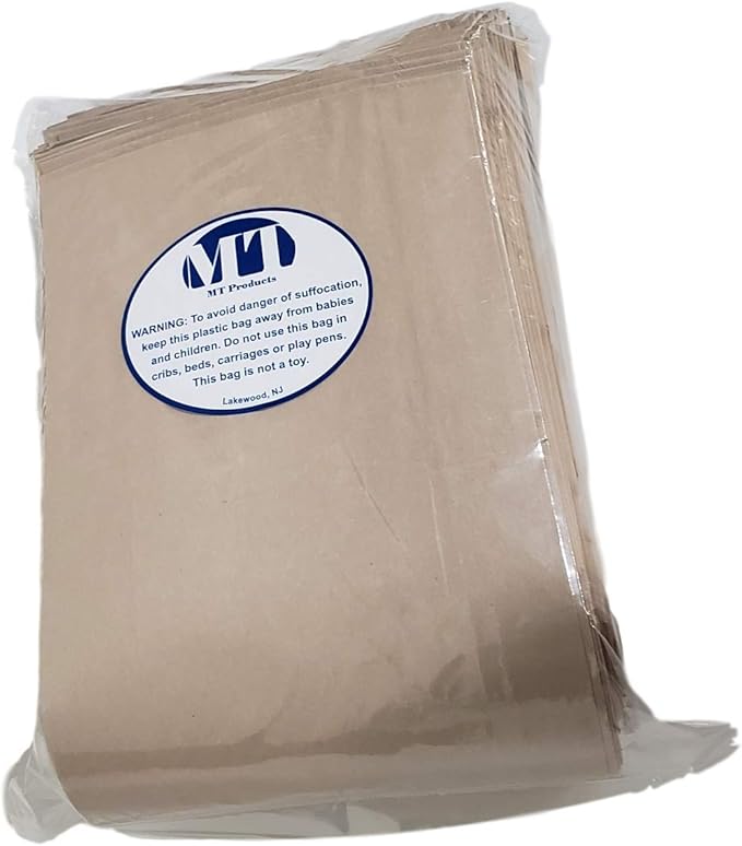 MT Products Brown Bread Bags 6.5" x 2" x 18" - Disposable Paper Bags (Pack of 50) - Made in the USA