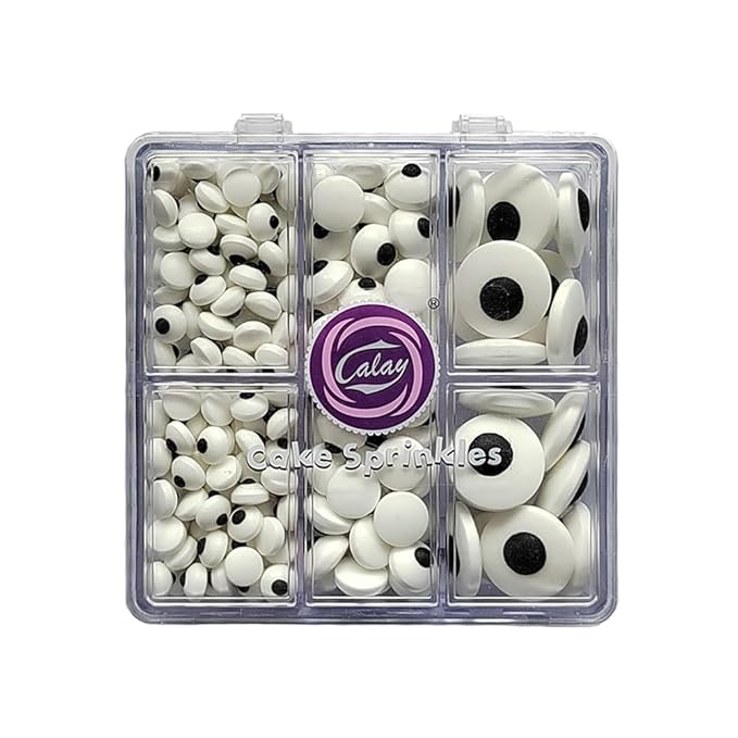 Eastron Candy Eyes, Candy Eyeballs, Edible Eyes for Decorating, Assorted Variety, Perfect for Cake Decorations, Baking, Cookies, Ice Cream, Cupcake Toppers, Halloween Christmas Birthday Party Supplies, 2.82 Ounce