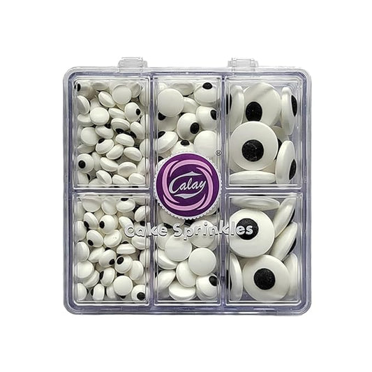 Eastron Candy Eyes, Candy Eyeballs, Edible Eyes for Decorating, Assorted Variety, Perfect for Cake Decorations, Baking, Cookies, Ice Cream, Cupcake Toppers, Halloween Christmas Birthday Party Supplies, 2.82 Ounce