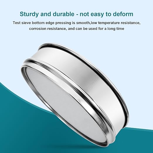 304 Stainless Steel Lab Sieve Screen Mesh, 80 Mesh (0.2mm) Aperture Test Sieve, 12Inch(30cm) Diameter Economy Standard Analysis Sample Test Sieves for Industrial Laboratory Homes