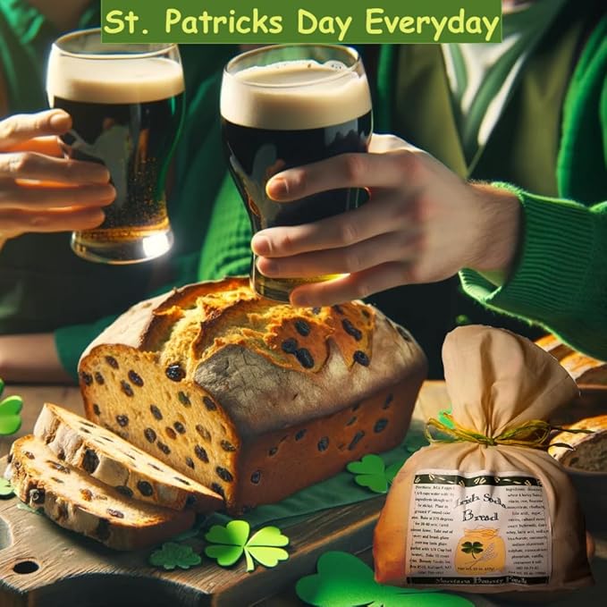 Bounty Foods Irish Soda Bread Mix 23 oz 3 Pack – Handcrafted in Montana, Traditional Recipe, Rustic Artisan Quick Bread Kit in Western-Style Bag, Great for St. Patricks Day, Just Add Buttermilk or Water