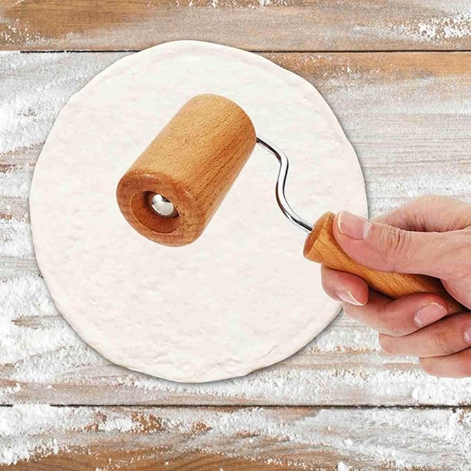 Small Rolling Pin, Pizza Dough Roller, Non Stick Wood Pastry Roller, Kitchen Wooden Rolling Pins for Baking Cooking Cookie Bread Tortilla Dumpling Fondant Clay (Style 4)