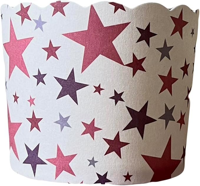 Paper Baking Cups, Greaseproof Disposable Cupcake Liners (Americana, Large Cups (50-Pack))