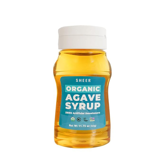 Sustainable Agave Co – Organic Light Agave Nectar – Natural Sweetener & Sugar Substitute – Vegan, Non-GMO, Gluten-Free Syrup for Coffee, Tea, and Baking – 11.75 oz Bottle