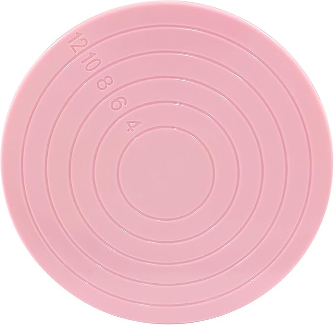 1 Pcs Cake Decorating Turntable - 5.5 Inch Revolving Cake Stand - Cookie Decorating Swivel Stand for Kitchen Cake Baking - Pink
