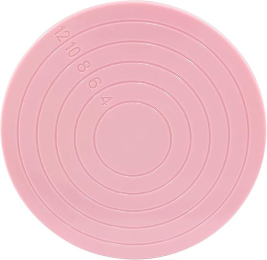 1 Pcs Cake Decorating Turntable - 5.5 Inch Revolving Cake Stand - Cookie Decorating Swivel Stand for Kitchen Cake Baking - Pink