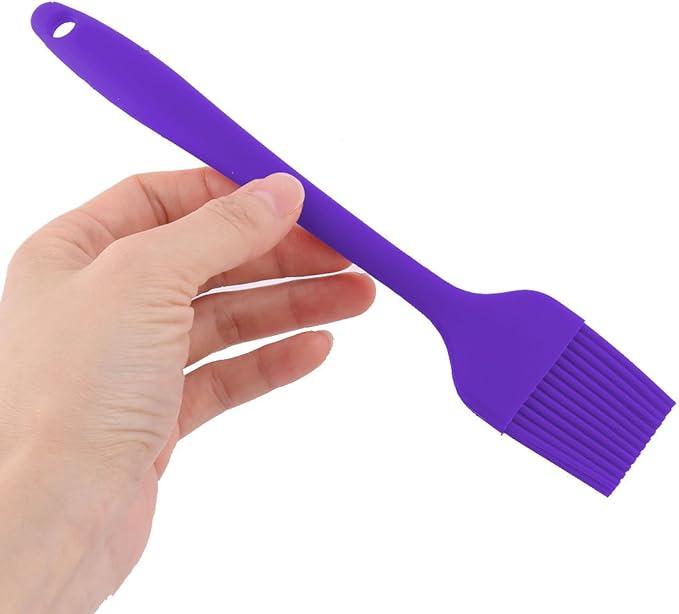 uxcell Silicone Family Bakery Cookie Cake Baking Tool Cream Butter Pastry Brush Purple