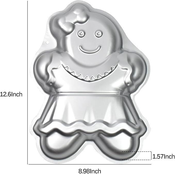 Gingerbread Cake Pans, Aluminum Gingerbread Cake Mold, Baking Cake Tins forChristmas, Party, Family Occasions, Chocolate.