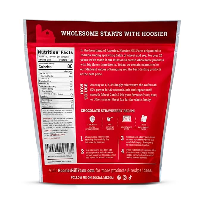 Hoosier Hill Farm Chocolate Melting Wafers, 5LB (Pack of 1)