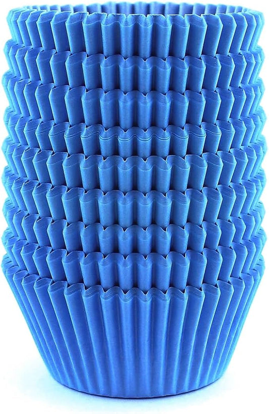 Blue Baking Cups Cupcake Liners Wrappers Paper Muffin Standard Sized 300 Count