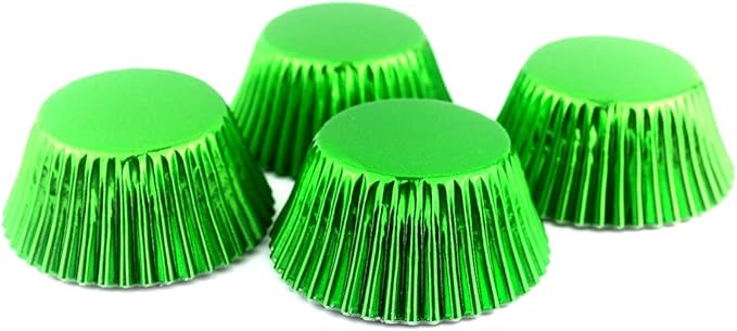 Eoonfirst Foil Cupcake Liners Standard Baking Cups 100 Count (Green)