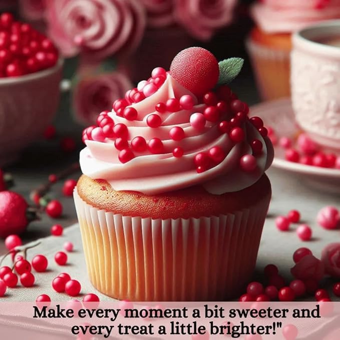 Confect Love Pink Pearl Disco Ball Sprinkles - Edible Cake & Cupcake Decorating Sprinkles, Decorative Sugar Pearls for Desserts and Cookies | Vegan, Gluten-Free, Soy-Free, Dairy-Free, Palm Oil-Free – 4.2 Oz