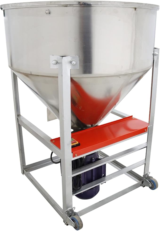 330Lbs SS Feed Mixer Granular Plastic Mixer Household Farm Equipment Mixing Machines 110V 3KW
