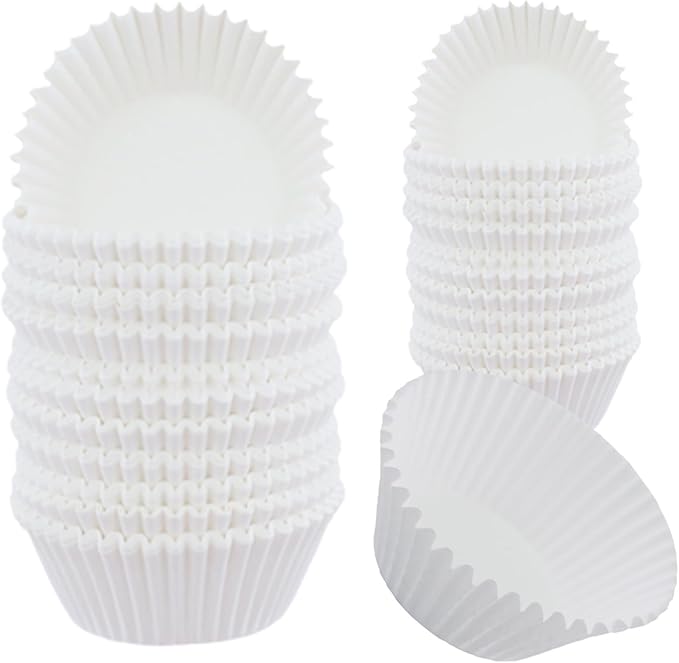 300 Pcs White Cupcake Liners Baked Greaseproof Paper Muffin Liners Birthday Party Wedding Cake Packaging Odorless, Easy To Peel, Oil-Resistant Cake Cups, Candy Cups