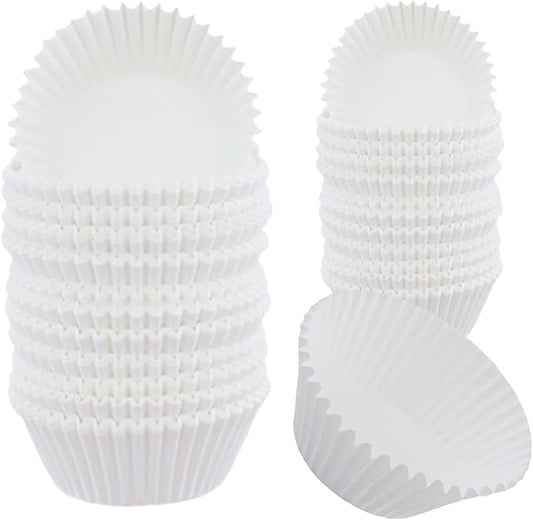 300 Pcs White Cupcake Liners Baked Greaseproof Paper Muffin Liners Birthday Party Wedding Cake Packaging Odorless, Easy To Peel, Oil-Resistant Cake Cups, Candy Cups