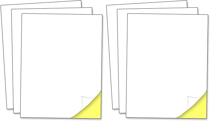 40 Sheets - Sticker Paper for Printer, Printable White Labels for Inkjet and Laser Printing - 8.5" x 11" (Pack of 2)