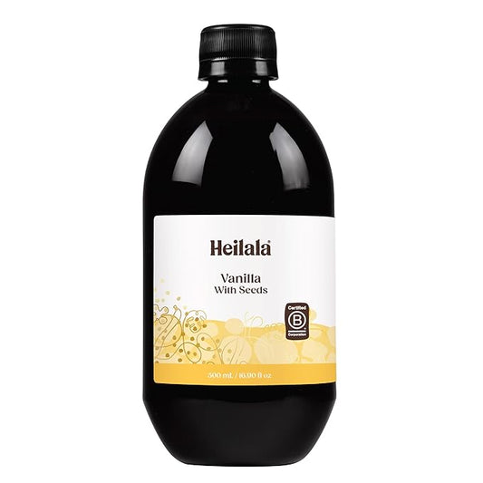 Heilala Vanilla with Seeds - Gourmet, Sweet Vanilla Syrup for Baking & Desserts, Made with Real Vanilla Bean Seeds, Sustainably & Ethically Sourced, 16.9 fl oz